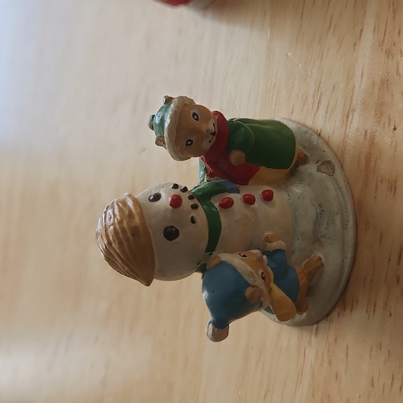 Forest Friends Christmas figurines.  They are about 2"x1 1/2" in size. - Picture 3 of 9